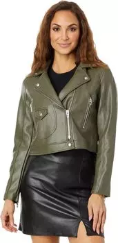 Куртка Blank NYC Vegan Leather Moto Jacket, зеленый