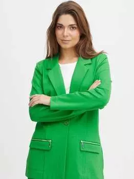 Куртка-Блейзер пзкира Pulz Jeans, зеленый