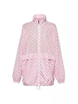Куртка-блузон из повторного нейлона Prada, розовый