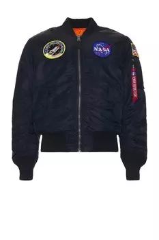 Куртка-бмбер мужская NASA MA-1 Bomber Alpha Industries, цвет Replica Blue