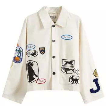 Куртка Bode Cambridge Patch, цвет White & Multi