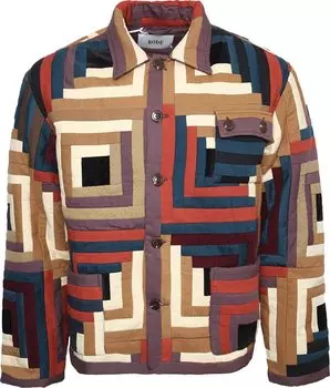 Куртка Bode Log Cabin Quilted Workwear Jacket 'Multicolor', разноцветный