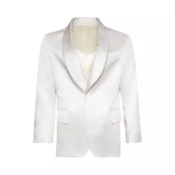 Куртка Bode Roping Shawl Collar Tuxedo Jacket, белый