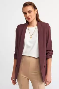 Куртка-бойфренд с присборенными рукавами - темно-коричневый Dilvin