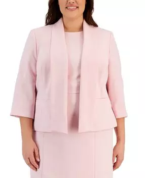 Куртка больших размеров из эластичного крепа с открытым передом Kasper, мульти