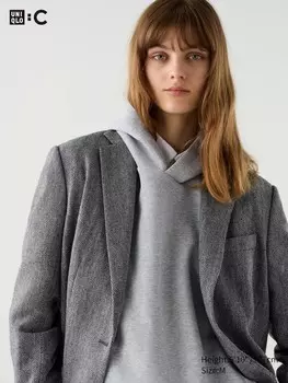 Куртка большого размера Uniqlo, серый