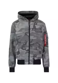 Куртка-бомбер Alpha Industries " Alpha Industries Мужчины - Куртки-бомберы MA-1 LW Hooded Camo", черный
