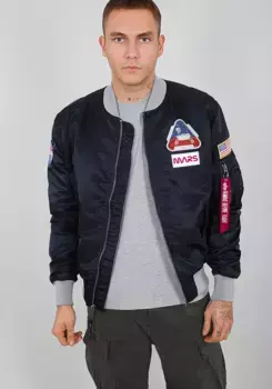 Куртка-бомбер Alpha Industries " Alpha Industries Мужчины - Куртки-бомберы MA-1 LW Mission To Mars", синий