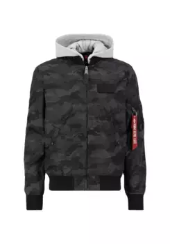 Куртка-бомбер Alpha Industries " Alpha Industries Мужчины - Куртки-бомберы MA-1 TT Hood Camo", черный