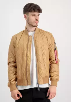 Куртка-бомбер Alpha Industries " Alpha Industries Мужчины - Куртки-бомберы MA-1 DQ Jacket", хаки