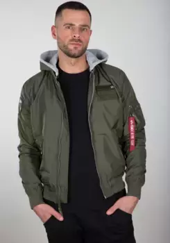 Куртка-бомбер Alpha Industries " Alpha Industries Мужчины - Куртки-бомберы MA-1 TT Hood Custom", оливковый