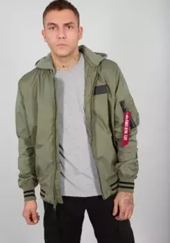 Куртка-бомбер Alpha Industries " Alpha Industries Мужчины - Куртки-бомберы MA-1 TT Hood Defense", оливковый