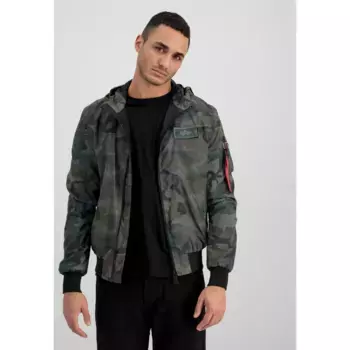 Куртка-бомбер Alpha Industries " Alpha Industries Мужчины - Куртки-бомберы MA-1 LW Hooded Camo", цвет Wdl Camo 65