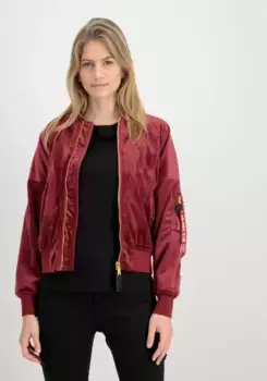 Куртка-бомбер Alpha Industries " Alpha Industries Women - Куртки-бомберы MA-1 OS LW Velvet Wmn", цвет Burgundy