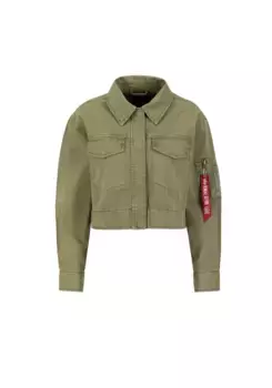 Куртка-бомбер Alpha Industries " Alpha Industries Women - Bomber Jackets Deck Jacket Cropped Wmn", оливковый