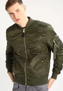 Куртка-бомбер Alpha Industries, темно-зеленый
