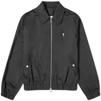 Куртка бомбер Ami Paris Stud Heart Bomber, черный