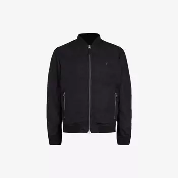 Куртка-Бомбер Bassett из органического хлопка с вышивкой в виде черепа барана Allsaints, черный