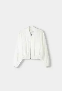 Куртка-бомбер Bershka, белый