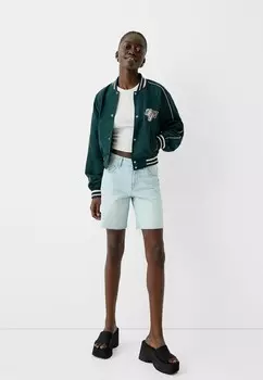 Куртка-бомбер Bershka, цвет Evergreen