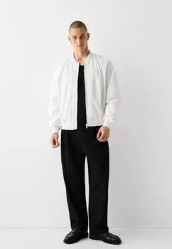 Куртка-бомбер Bershka, серый