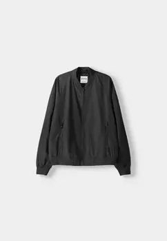 Куртка-бомбер Bershka, темно-серый