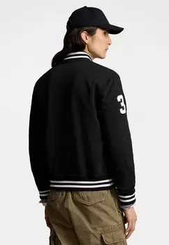 Куртка-бомбер BIG PONY FLEECE BASEBALL JACKET Ralph Lauren, черный