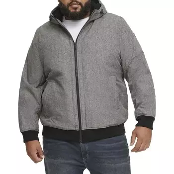 Куртка-бомбер Big & Tall Dockers Softshell на подкладке из шерпы, цвет Heather Gray