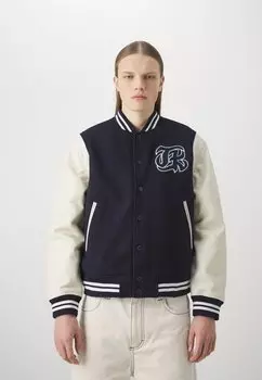 Куртка-бомбер BLOUSON CUIR The Kooples, цвет navy