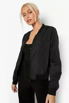 Куртка бомбер boohoo, черный