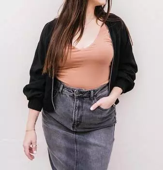 Куртка-бомбер черного цвета Dex