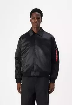 Куртка-бомбер COACH LOGO JACKET Alpha Industries, черный