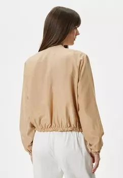 Куртка-бомбер COLLAR ZIPPER DETAIL Koton, коричневый