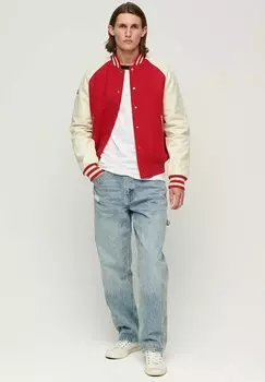 Куртка-бомбер College Superdry, цвет varsity red