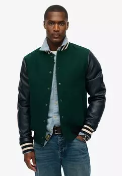 Куртка-бомбер COLLEGE Superdry, зеленый