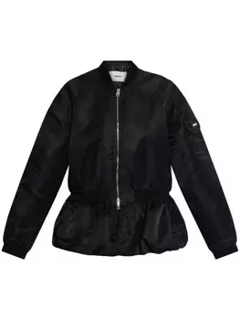 Куртка-бомбер Coperni со сборками по низу, черный