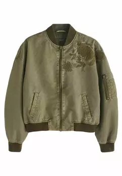 Куртка-бомбер EMBROIDERED Next, зеленый