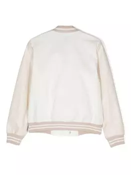 Куртка-бомбер Fay Kids с панельным дизайном, серый