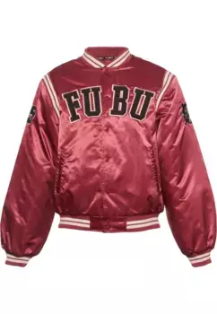 Куртка-бомбер Fubu " Fubu Men's FM233-001-2 FUBU College Satin Varsity Jacket" (1 шт.), без капюшона, черный