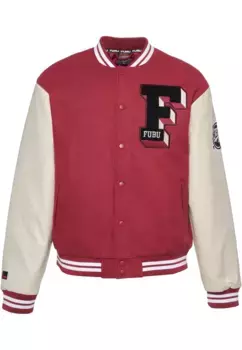 Куртка-бомбер Fubu " Fubu Men's FM233-009-1 FUBU College Varsity Jacket" (1 шт.), без капюшона, красный