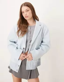 Куртка-бомбер гибридная сращиваемая синего цвета ASOS DESIGN