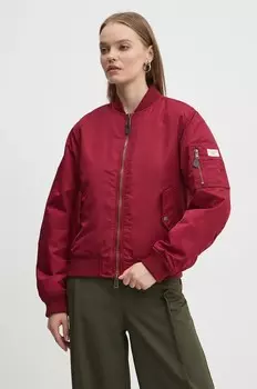 Куртка-бомбер Guess Jeans, гранатовый