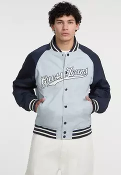 Куртка-бомбер Guess Jeans, светло-голубой