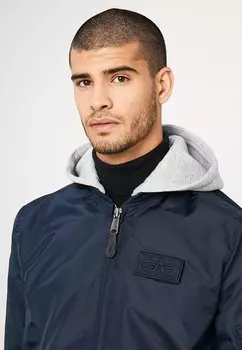 Куртка-бомбер HOOD Alpha Industries, темно-синий