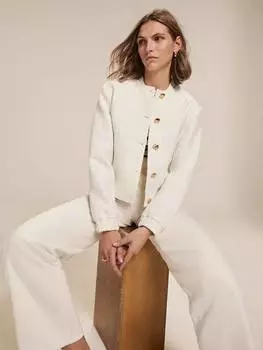 Куртка- бомбер из букле Mint Velvet, слоновая кость