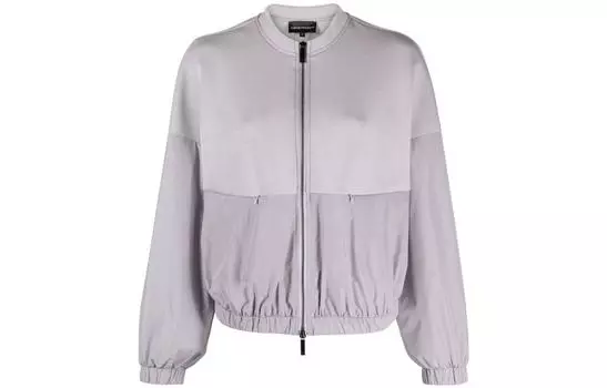 Куртка-бомбер из джерси с аквалангом и вставками EMPORIO ARMANI, фиолетовый