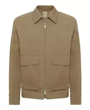 Куртка Бомбер из хлопка и нейлона Boggi Milano, бежевый