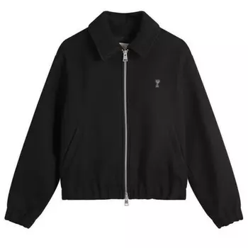 Куртка-Бомбер из шерсти на молнии Ami Paris, черный