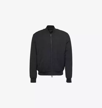 Куртка-Бомбер из шерстяной ткани с 3D-эффектом и начесом Emporio Armani, черный