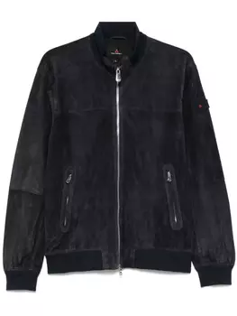 Куртка-бомбер из замши Peuterey, синий